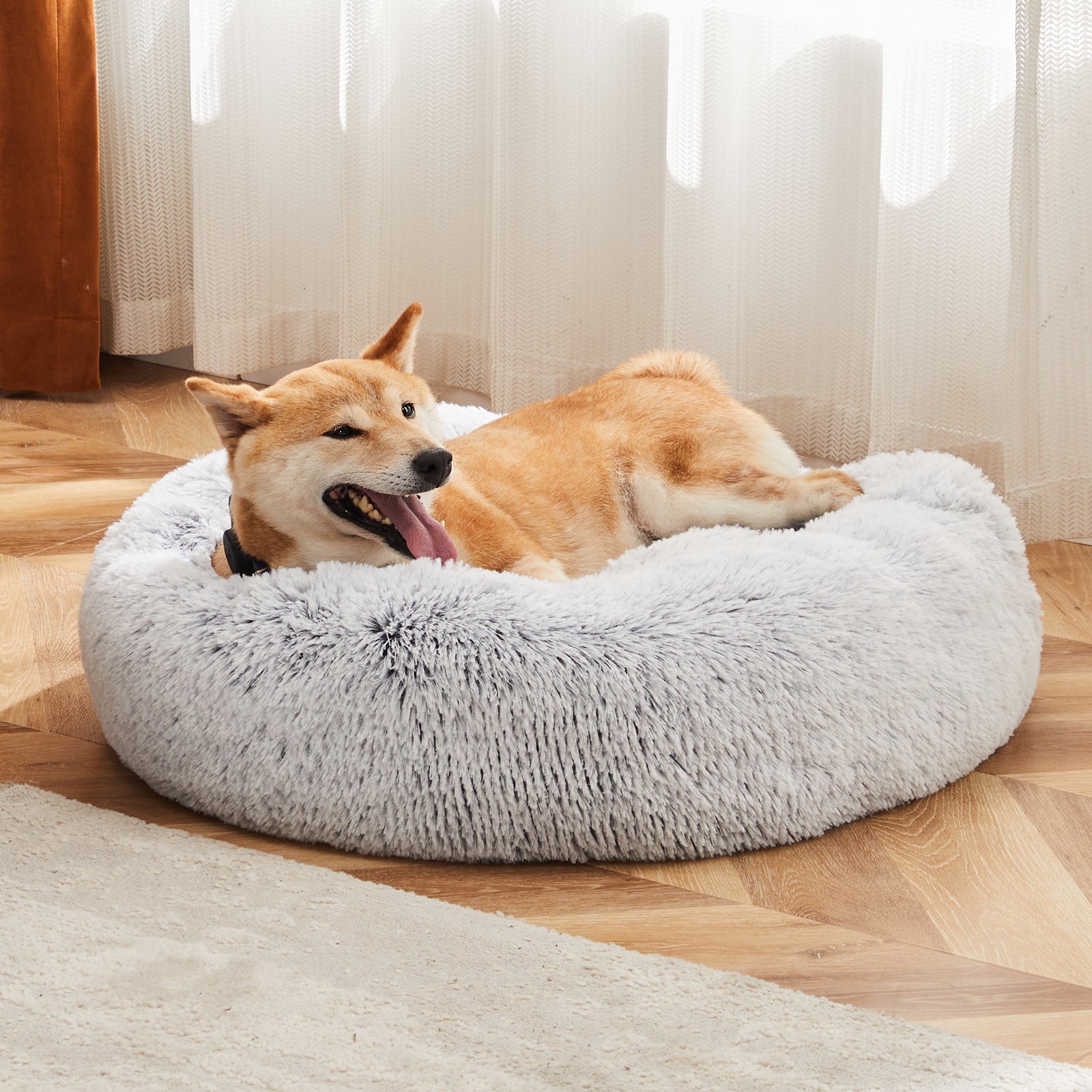 Anti-Slip Round Fluffy Bed