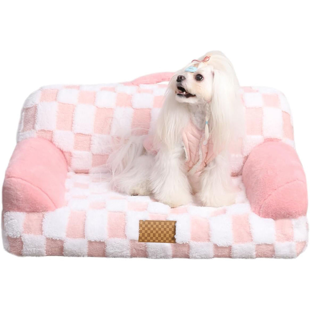Luxury Solid Leather Fur Pet Bed
