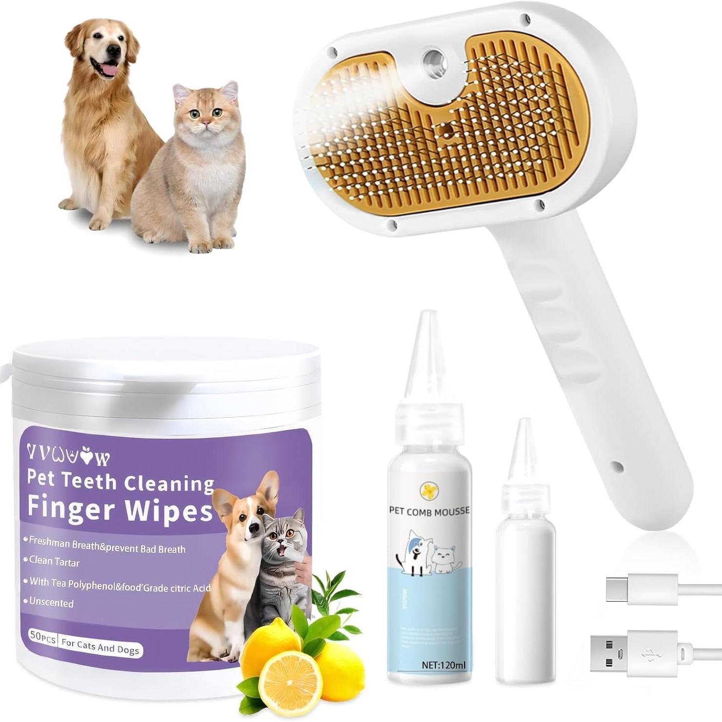 3-in-1 Pet Steam Brush