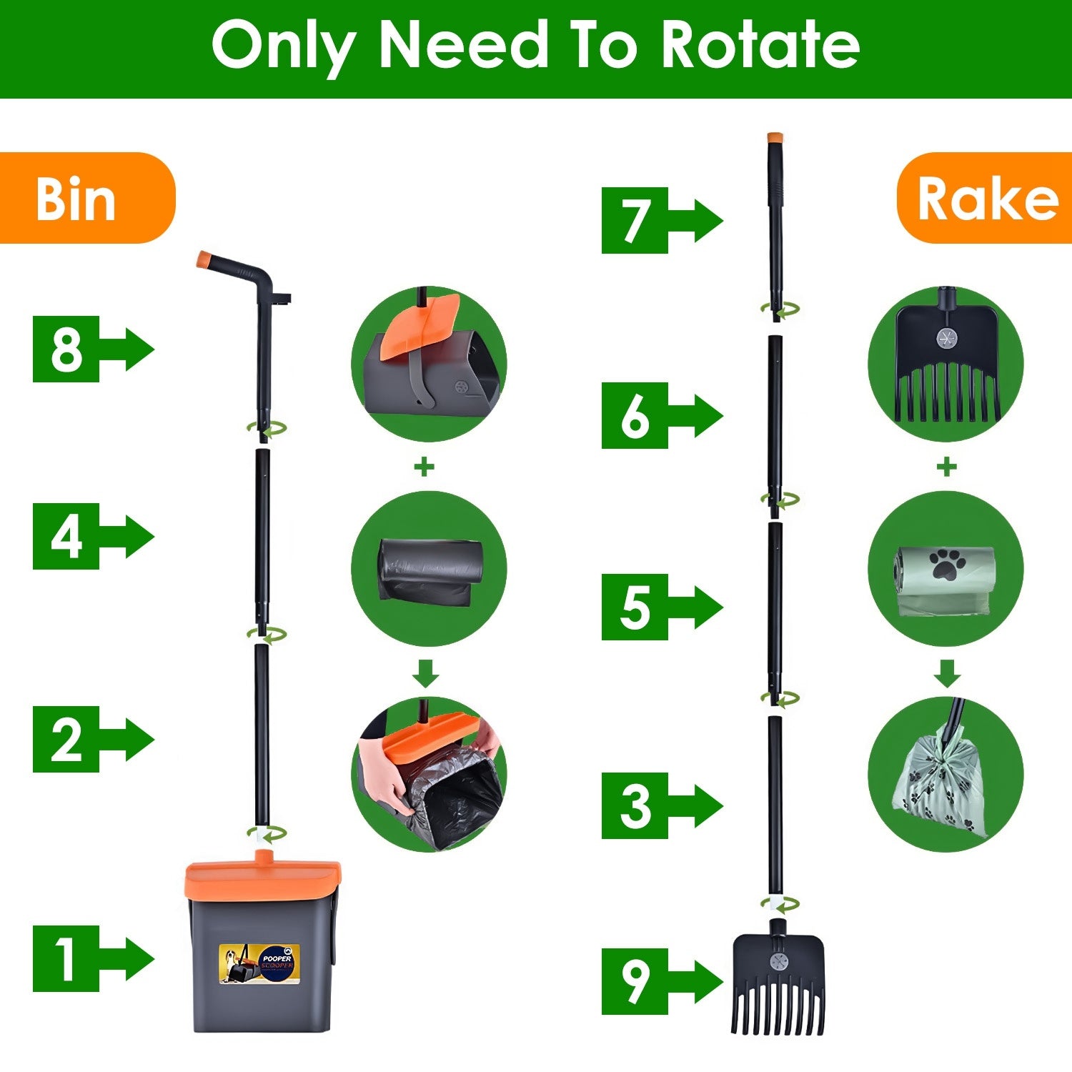 Pooper Scooper Rake Set