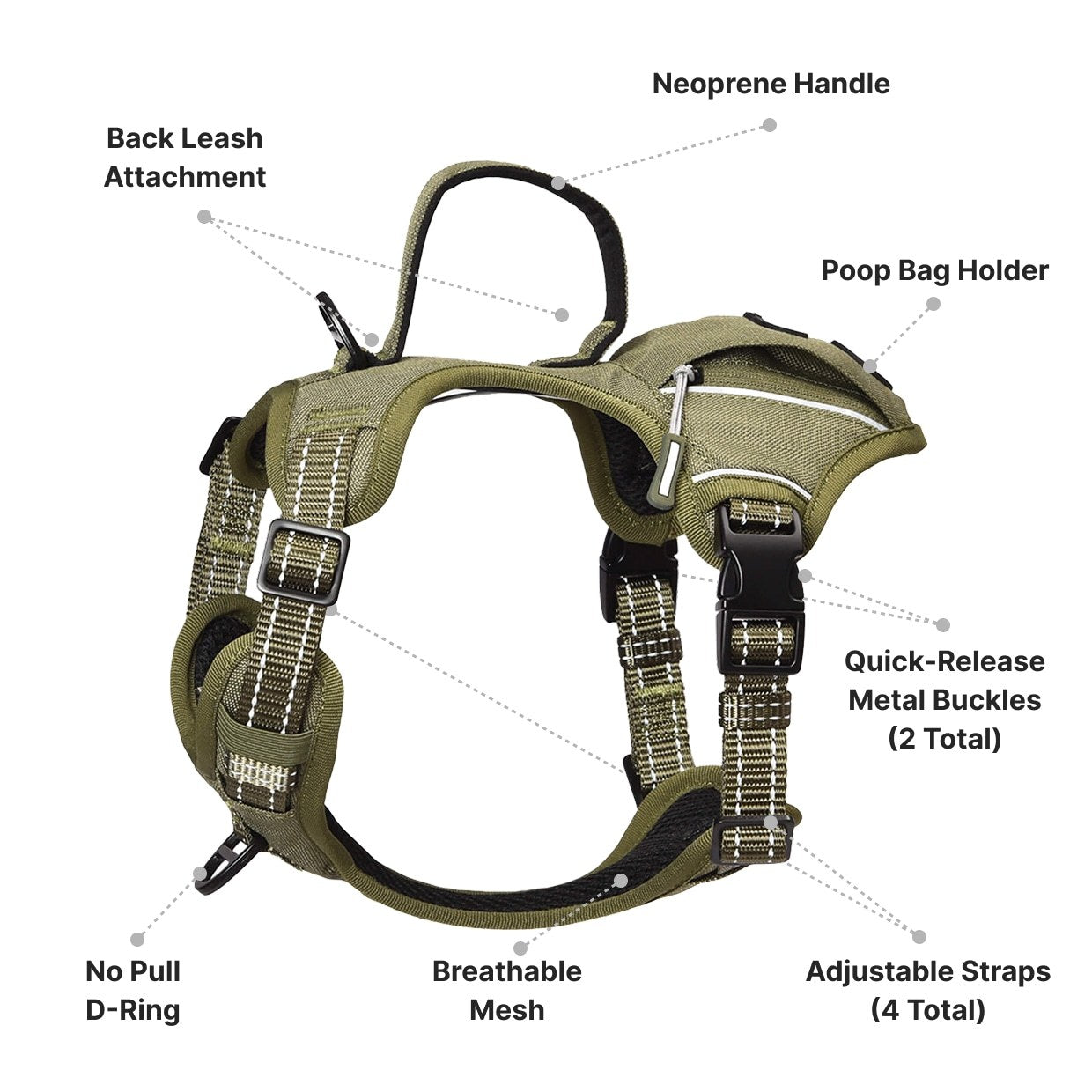 Tactical Dog Harness Brown