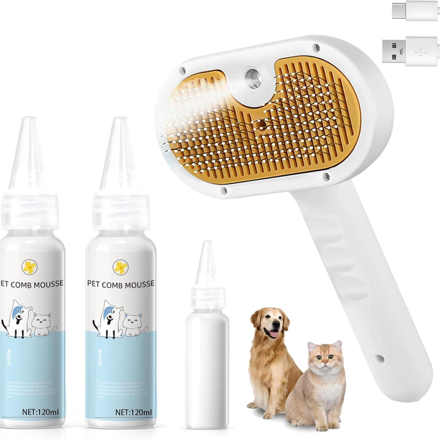 3-in-1 Pet Steam Brush