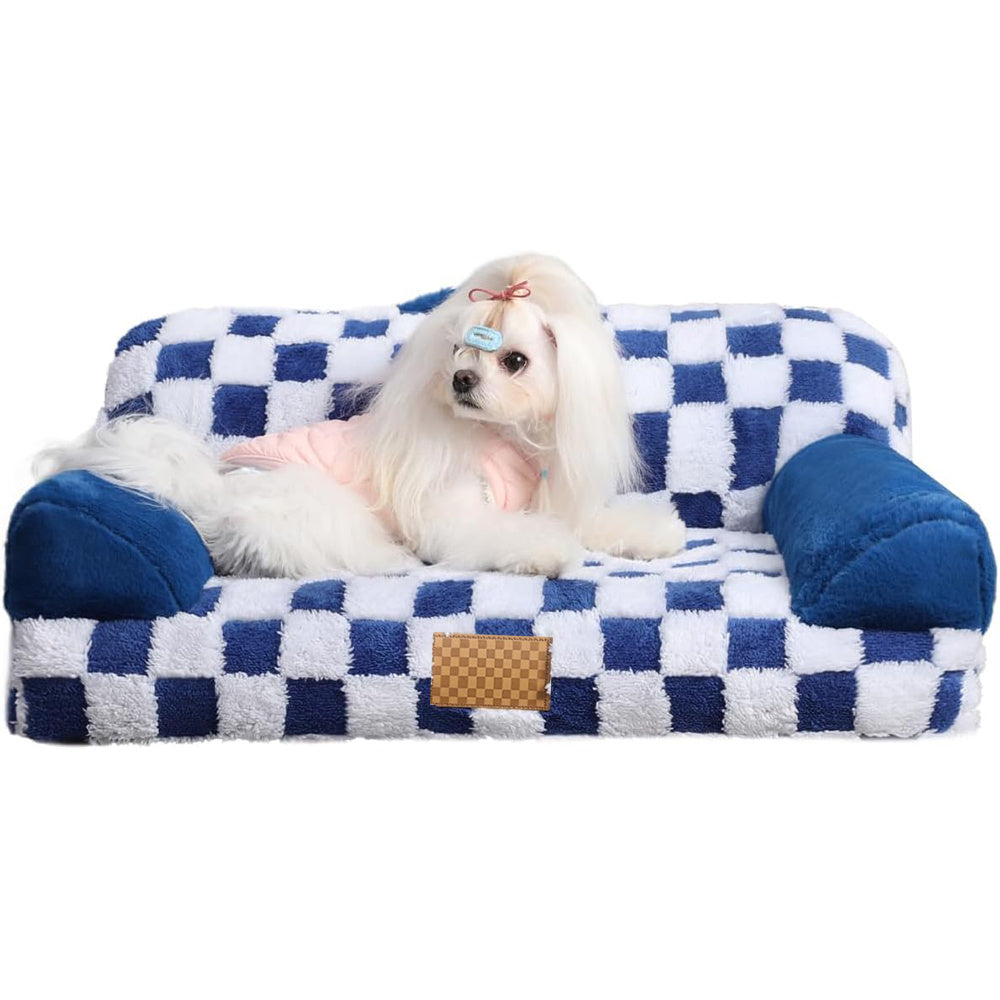 Luxury Solid Leather Fur Pet Bed