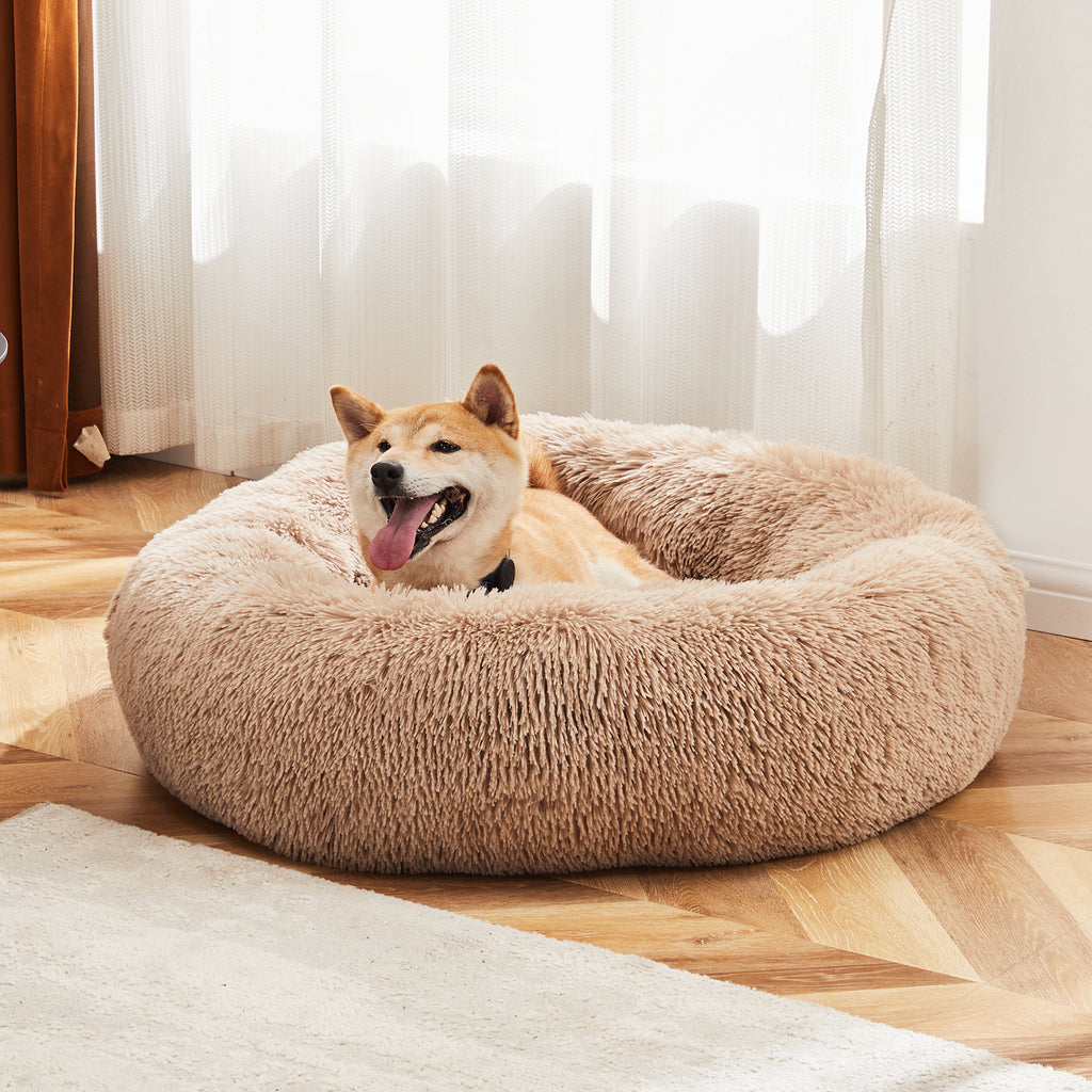 Anti-Slip Round Fluffy Bed
