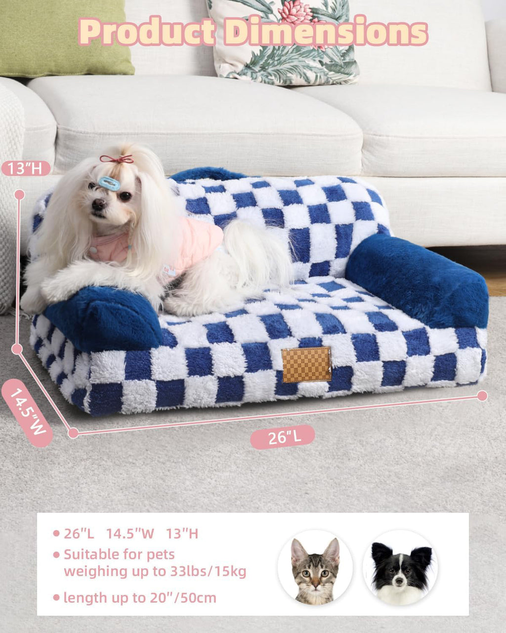 Luxury Solid Leather Fur Pet Bed