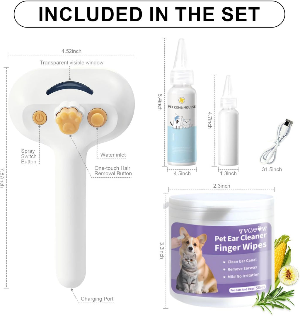 3-in-1 Pet Steam Brush