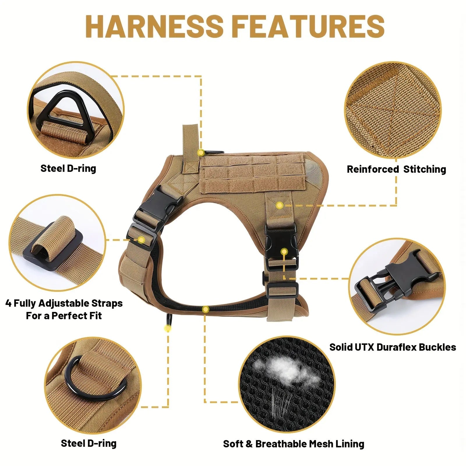 Tactical Service Dog Harness